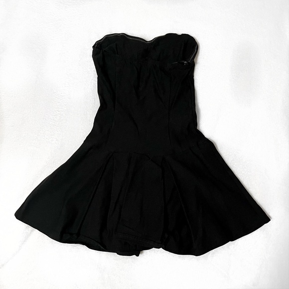 Motel Rocks Panolia Bow Front Bandeau Mini Dress in Tailoring Black - Picture 9 of 13